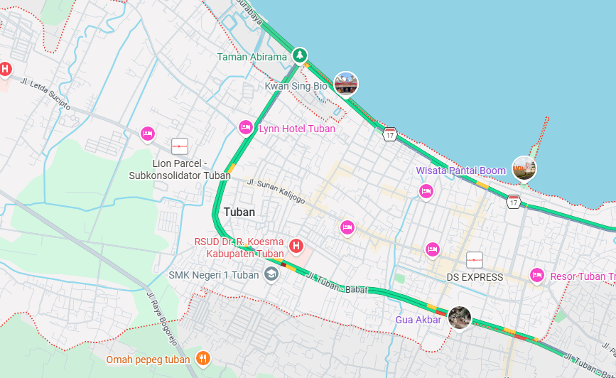 Map of Tuban